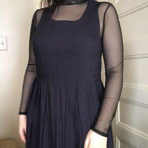 TWEEDS purple pleated dress